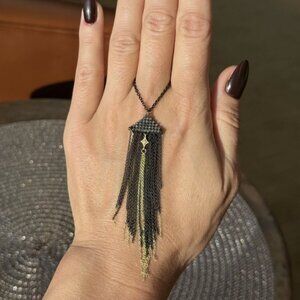 Armenta Sterling Silver and 18k Gold Necklace with Diamond Pendant